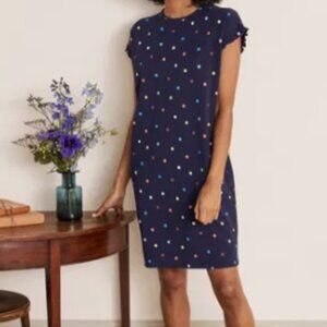 Boden Faye Jersey T-Shirt Dress Polka Dot Print NWT Size 4